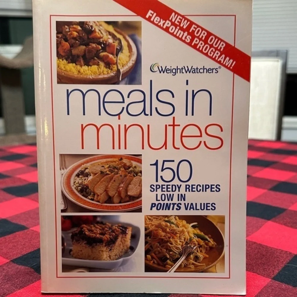 Weight Watchers Meals in Minutes Cookbook with Red and Blue Accents